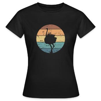 Strauß Laufvogel Großvogel Hals - Frauen T-Shirt - Schwarz - Vorne - AI Model Female 172 dark (172cm)