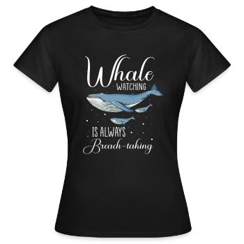 Orca Beobachtung für Buckelwale und Meerwale - Frauen T-Shirt - Schwarz - Vorne - AI Model Female 172 dark (172cm)