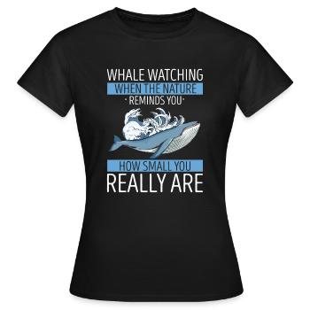 Orca Beobachtung für Buckelwale und Meerwale - Frauen T-Shirt - Schwarz - Vorne - AI Model Female 172 dark (172cm)