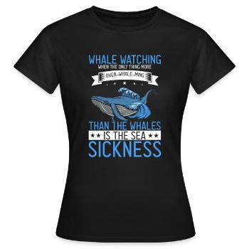 Meeressäuger für Orca-Beobachtung und Buckelwal - Frauen T-Shirt - Schwarz - Vorne - AI Model Female 172 dark (172cm)