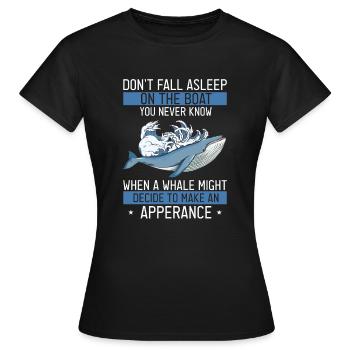 Orca Beobachtung für Buckelwale und Meerwale - Frauen T-Shirt - Schwarz - Vorne - AI Model Female 172 dark (172cm)