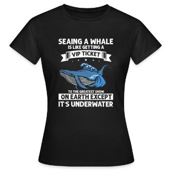 Orca Beobachtung für Buckelwale und Meerwale - Frauen T-Shirt - Schwarz - Vorne - AI Model Female 172 dark (172cm)