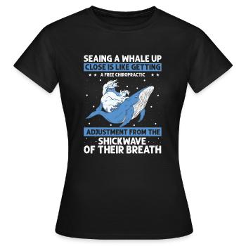 Orca Beobachtung für Buckelwale und Meerwale - Frauen T-Shirt - Schwarz - Vorne - AI Model Female 172 dark (172cm)