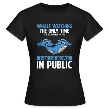 Meeressäuger für Orca-Beobachtung und Buckelwal - Frauen T-Shirt - Schwarz - Vorne - AI Model Female 172 dark (172cm)