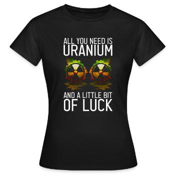 Nuklearingenieur für Kernkraftwerk und Kernenergie - Frauen T-Shirt - Schwarz - Vorne - AI Model Female 172 dark (172cm)