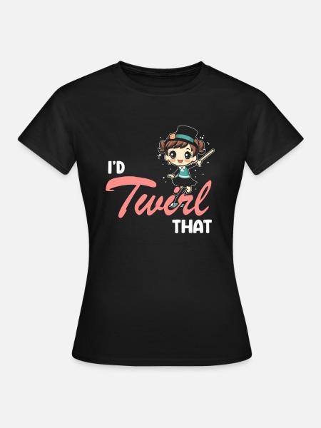 Stocktanz Design für Stabtänzerin - Frauen T-Shirt - Schwarz