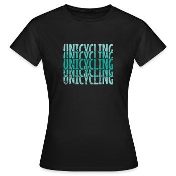 Unicycling Cycling Leisure - Women's T-Shirt - black - Front - AI Model Female 172 dark (172cm)