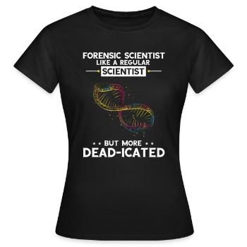 Forensische Kriminologie und Tatort-Ermittler - Frauen T-Shirt - Schwarz - Vorne - AI Model Female 172 dark (172cm)