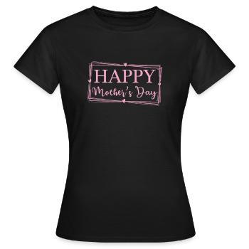 Joyeuses fêtes de la fête des mères - T-shirt Femme - noir - Devant - AI Model Female 172 dark (172cm)