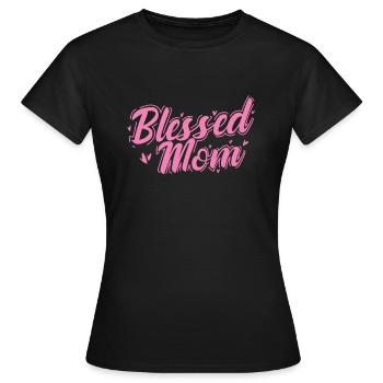 Bénédiction Fête des mères Maman - T-shirt Femme - noir - Devant - AI Model Female 172 dark (172cm)