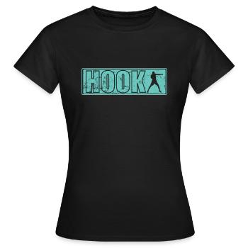 Hook Punch Boxen - Frauen T-Shirt - Schwarz - Vorne - AI Model Female 172 dark (172cm)