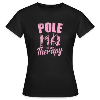 Pole is my Therapy Stange Tanzen - Women's T-Shirt - black - Front - AI Model Female 172 dark (172cm)