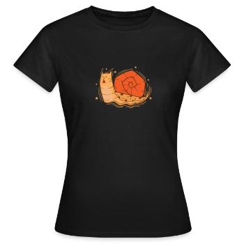 Katzenschnecke Schneckenhaus Tier - Frauen T-Shirt - Schwarz - Vorne - AI Model Female 172 dark (172cm)