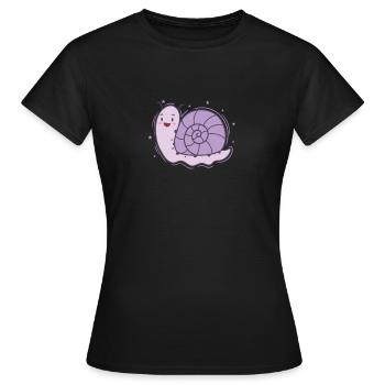 Schnecke Schneckenhaus Tier - Frauen T-Shirt - Schwarz - Vorne - AI Model Female 172 dark (172cm)