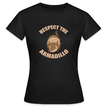 Respectez le mammifère tatou - T-shirt Femme - noir - Devant - AI Model Female 172 dark (172cm)
