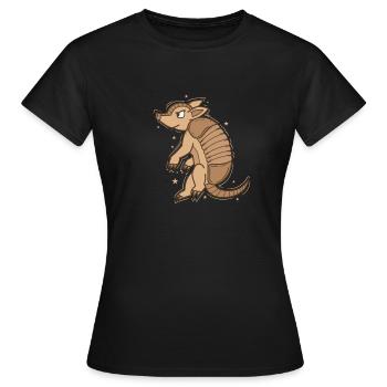nachtaktives Gürteltier in der Wüste - Frauen T-Shirt - Schwarz - Vorne - AI Model Female 172 dark (172cm)