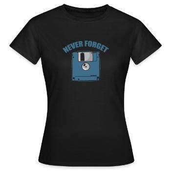 N’oubliez jamais le module de mémoire rétro de disquette - T-shirt Femme - noir - Devant - AI Model Female 172 dark (172cm)