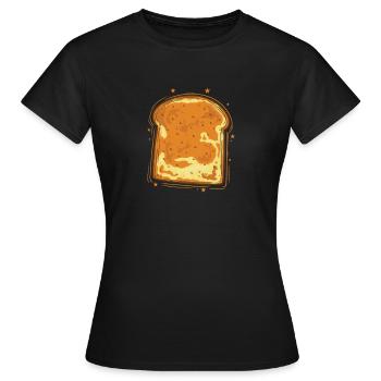 Toastbrot Teig Backware - Frauen T-Shirt - Schwarz - Vorne - AI Model Female 172 dark (172cm)