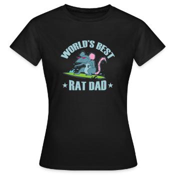 World's best Rat Dad Rodent - Women's T-Shirt - black - Front - AI Model Female 172 dark (172cm)