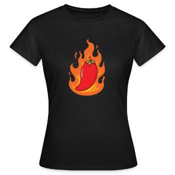 piquant d’épices de piment brûlant - T-shirt Femme - noir - Devant - AI Model Female 172 dark (172cm)