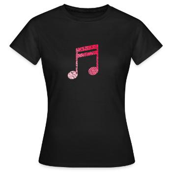 Notes, Music, Music Tone, Beat - Women's T-Shirt - black - Front - AI Model Female 172 dark (172cm)