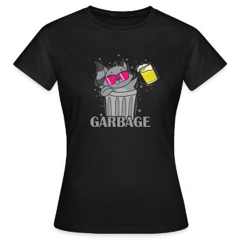 Garbage Waschbär Nachtaktiv - Frauen T-Shirt - Schwarz - Vorne - AI Model Female 172 dark (172cm)