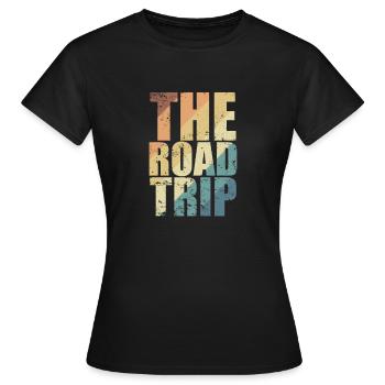 L’aventure de l’itinéraire de voyage de voyage - T-shirt Femme - noir - Devant - AI Model Female 172 dark (172cm)