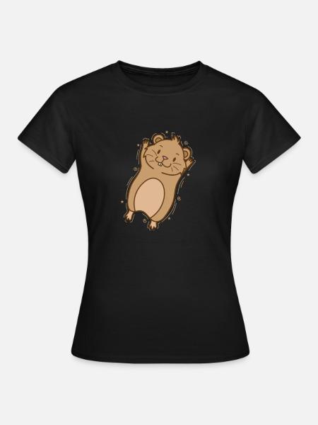Lemming freut sich Nagetier - Frauen T-Shirt - Schwarz