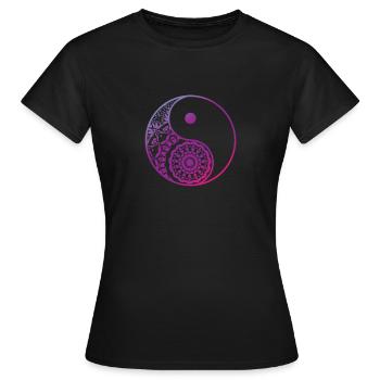 Yin and Yang Gleichgewicht China - Frauen T-Shirt - Schwarz - Vorne - AI Model Female 172 dark (172cm)