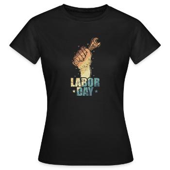 Héros de la fête du Travail en Amérique - T-shirt Femme - noir - Devant - AI Model Female 172 dark (172cm)