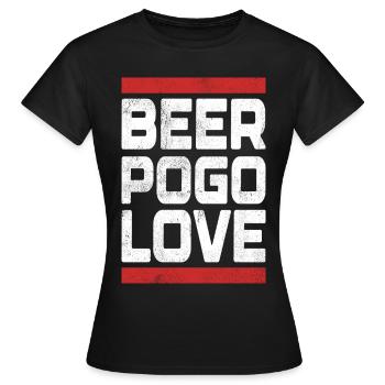 Bière Pogo Amour - T-shirt Femme - noir - Devant - AI Model Female 172 dark (172cm)