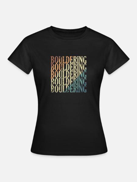Bouldering Sportler - Frauen T-Shirt - Schwarz