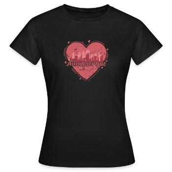Albuquerque, Nouveau-Mexique aux États-Unis - T-shirt Femme - noir - Devant - AI Model Female 172 dark (172cm)