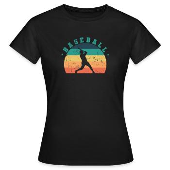 Baseball, classic team sport - Women's T-Shirt - black - Front - AI Model Female 172 dark (172cm)