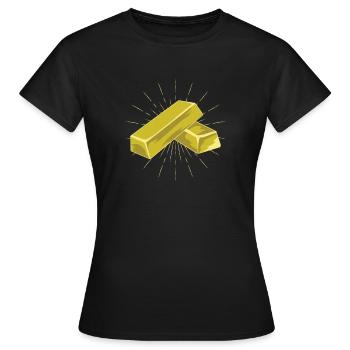Lingots d’Aurum Investment - T-shirt Femme - noir - Devant - AI Model Female 172 dark (172cm)