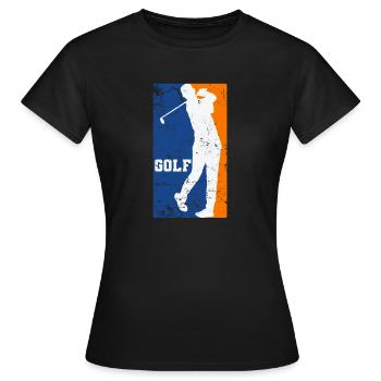 Golf Abschlag Eisen Trendsport Abschlag Golfball - Frauen T-Shirt - Schwarz - Vorne - AI Model Female 172 dark (172cm)