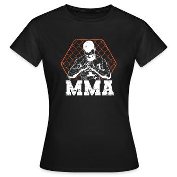 MMA Cage Combat d’arts martiaux mixtes - T-shirt Femme - noir - Devant - AI Model Female 172 dark (172cm)