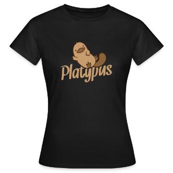 Platypus platypus beckons - Women's T-Shirt - black - Front - AI Model Female 172 dark (172cm)