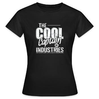 Le capitaine cool des industries - T-shirt Femme - noir - Devant - AI Model Female 172 dark (172cm)