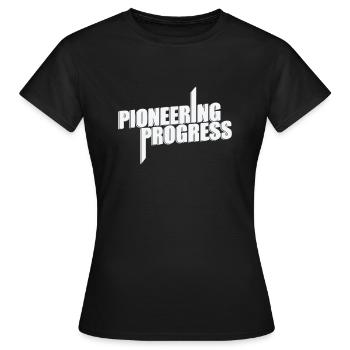 Progrès pionniers - T-shirt Femme - noir - Devant - AI Model Female 172 dark (172cm)