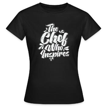 Le chef qui inspire - T-shirt Femme - noir - Devant - AI Model Female 172 dark (172cm)