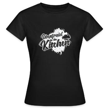 sans peur dans la cuisine - T-shirt Femme - noir - Devant - AI Model Female 172 dark (172cm)