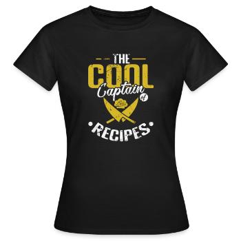 Le capitaine cool des recettes - T-shirt Femme - noir - Devant - AI Model Female 172 dark (172cm)