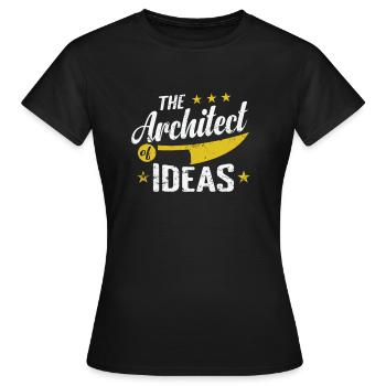 The Architect of Ideas - Women's T-Shirt - black - Front - AI Model Female 172 dark (172cm)