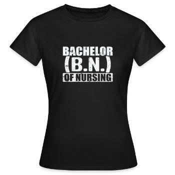 Bachelor of Nursing Medizinische Pflege - Frauen T-Shirt - Schwarz - Vorne - AI Model Female 172 dark (172cm)