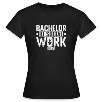 Bachelor of Social Work Gemeinwesenarbeit - Frauen T-Shirt - Schwarz - Vorne - AI Model Female 172 dark (172cm)