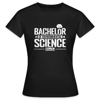 Bachelier en sciences de l’environnement Naturwissenschaf - T-shirt Femme - noir - Devant - AI Model Female 172 dark (172cm)