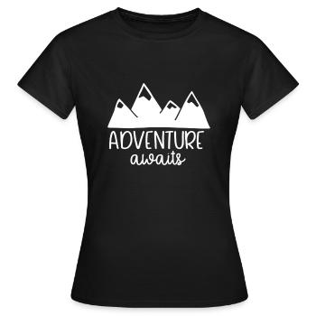 aventure - T-shirt Femme - noir - Devant - AI Model Female 172 dark (172cm)