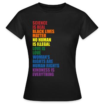 LGBT Gay Homosexualité Dictons Idée Cadeau - T-shirt Femme - noir - Devant - AI Model Female 172 dark (172cm)