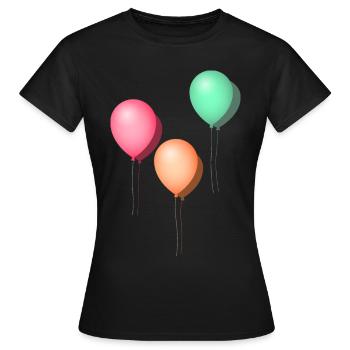 Balloons pastel - Women's T-Shirt - black - Front - AI Model Female 172 dark (172cm)